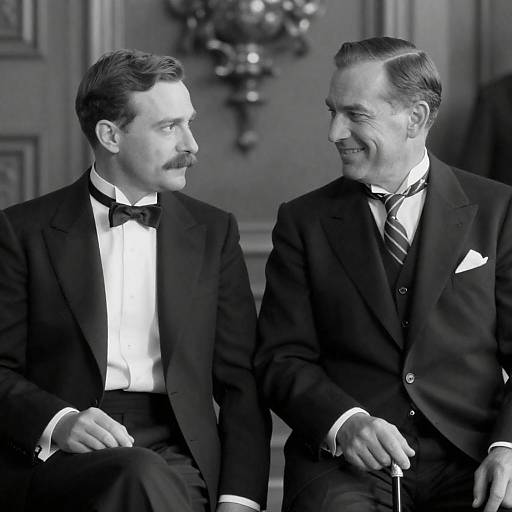 Elegant Black and White Portrait of Two Men