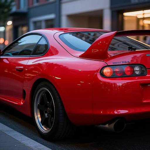 Sleek Red Toyota Supra Mk4