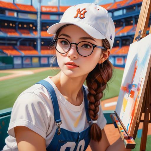 Vibrant Portrait of an Artistic Young Woman