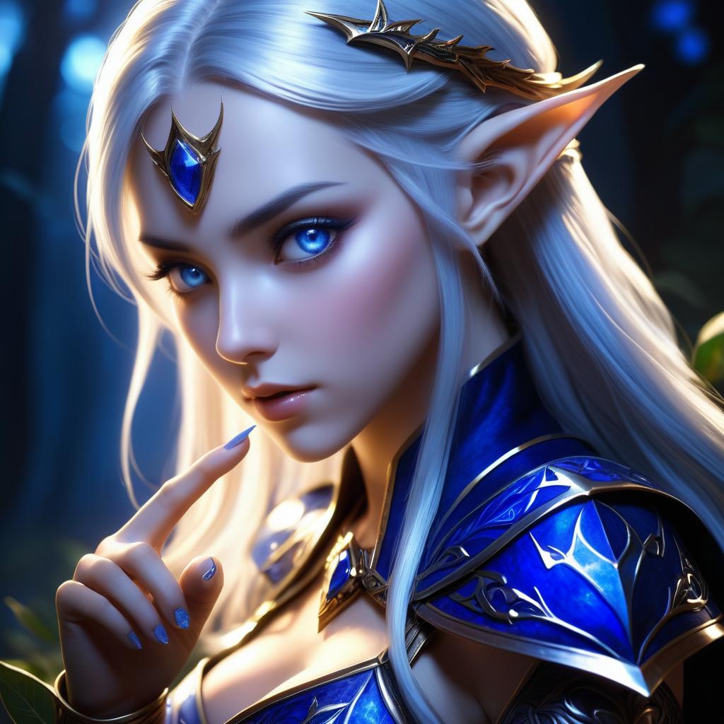 Mischievous Elven Warrior in Ecchi Art