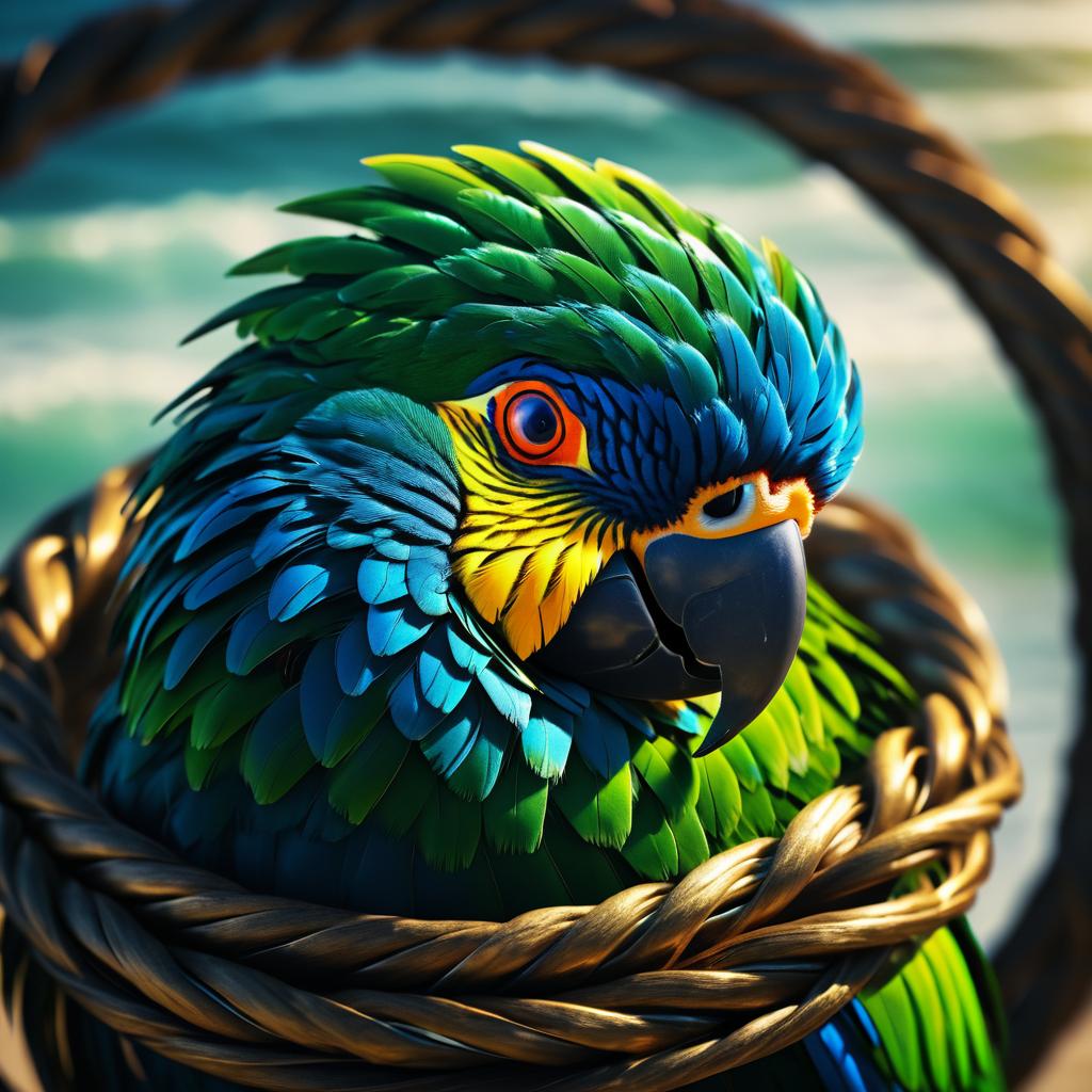 Cinematic Close-Up of a Parrot Portrait