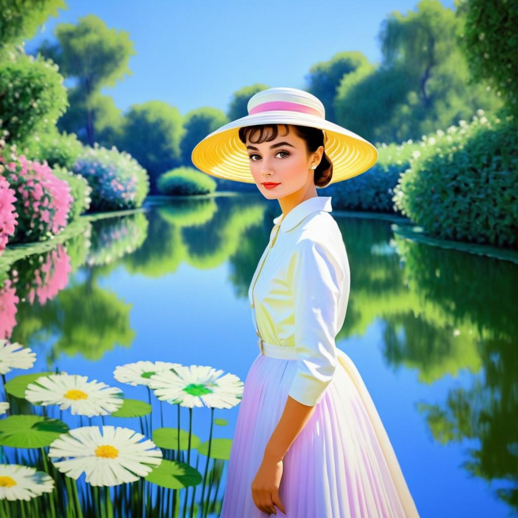 Audrey Hepburn Meets Monet's Impressionism