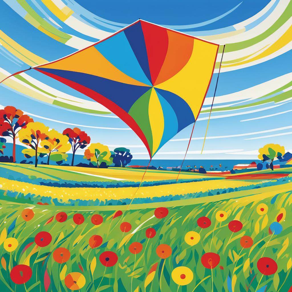 Colorful Kite Inspired by Matisse Style