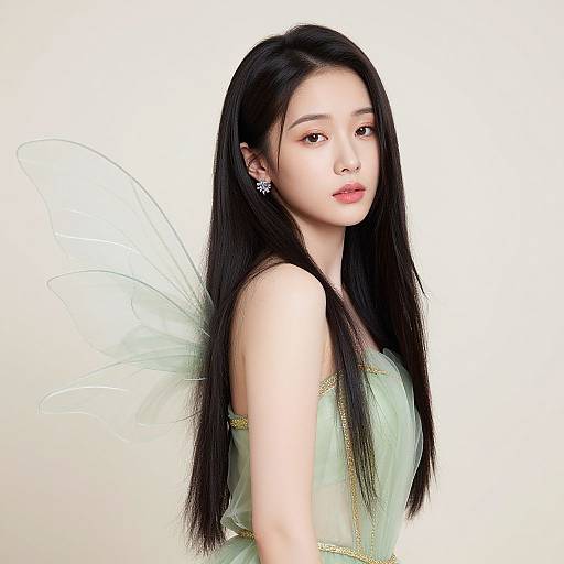 Ethereal East Asian Fairy Portrait