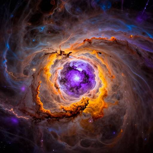 Glowing Nebula with Liquid Swirls