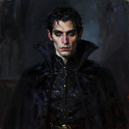 Vampire Noble Portrait in Oil