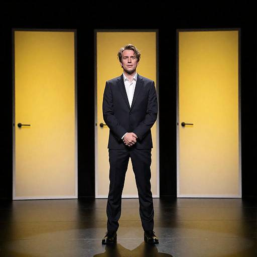 Mysterious Man on a Glossy Stage