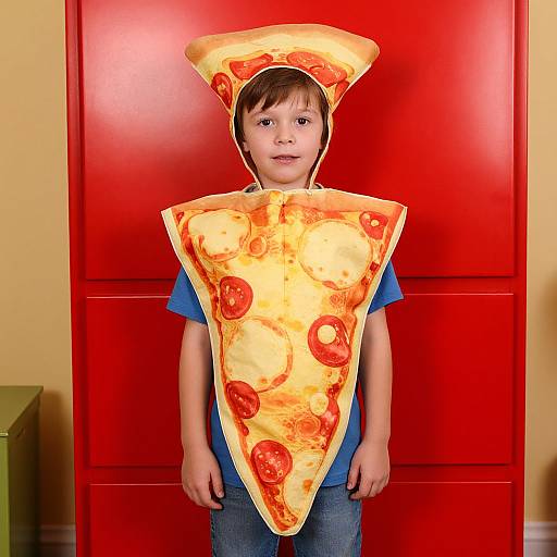 Boy in Youth Pizza Costume