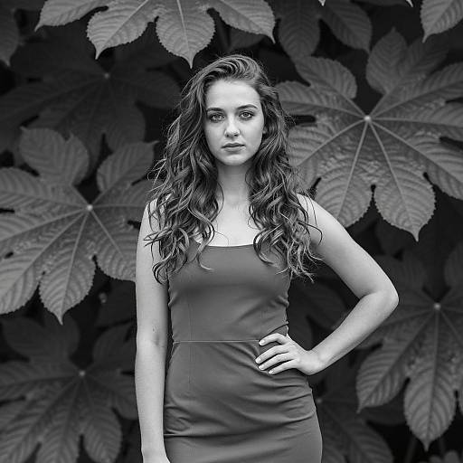 Elegant Young Woman in Nature's Embrace