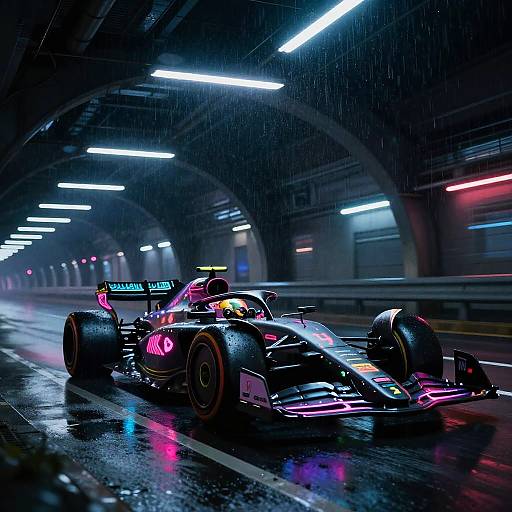 Neon Noir Sci-Fi Formula 1 Race