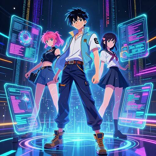 Futuristic Cyberpunk Anime AI Creation