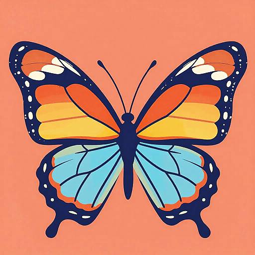 Colorful Butterfly Vector Illustration