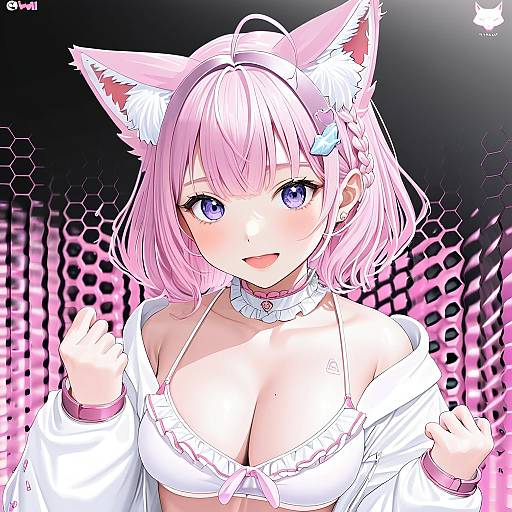 Illustration of Hakui koyori (summer), hololive in the style of Nvl