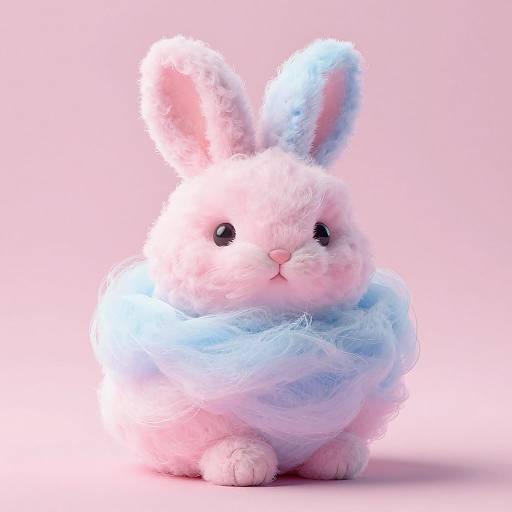 Cotton Candy Bunny Sculpture