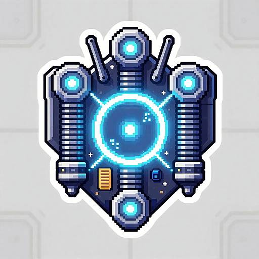 Futuristic 2D Energy Shield Generator