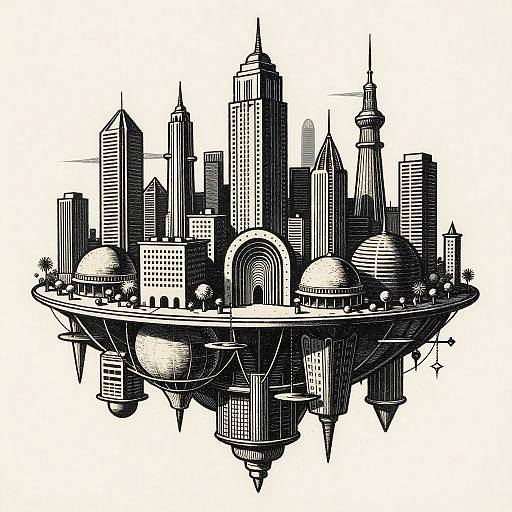 Enormous Floating Constructivist City