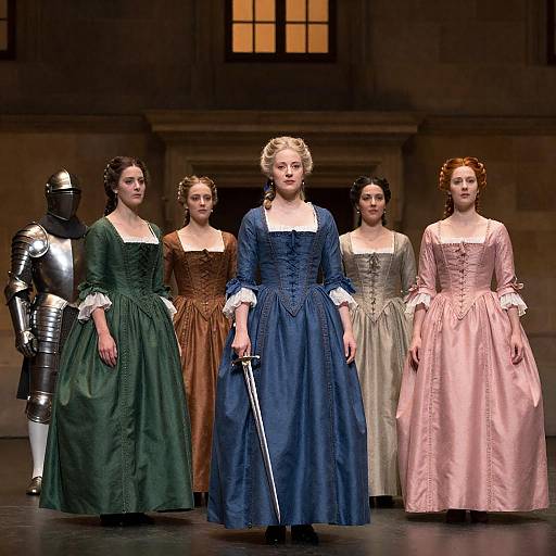 Baroque Countess with Sword and Court