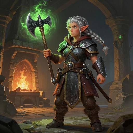 Epic Fantasy Dwarf Matriarch Illustration