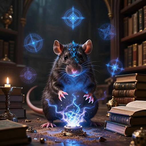 Rat Shifter Mage Casting Arcane Spells
