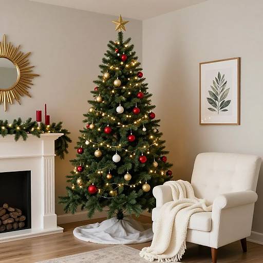 Cozy Christmas Living Room Corner