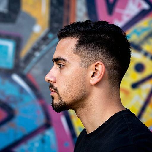 Artistic Side Profile with French Goatee