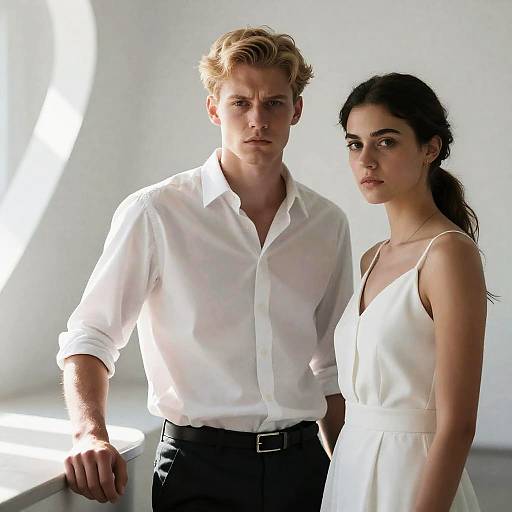 Intense Portrait of Young Couple