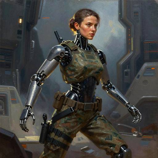 Cinematic Cybernetic Female Soldier