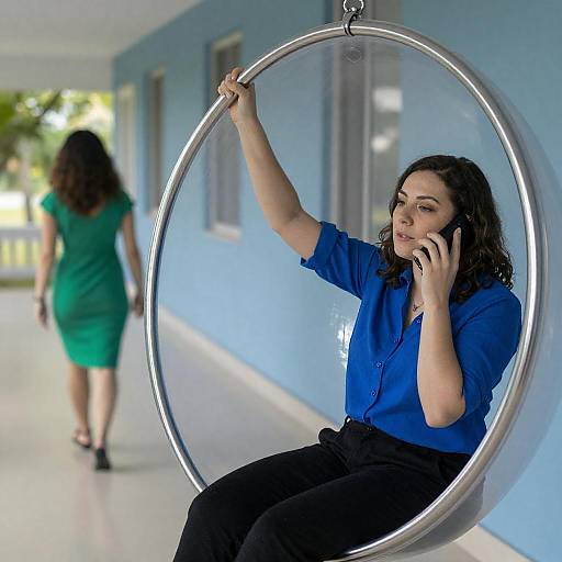 Woman in Chair with Sunlit Background