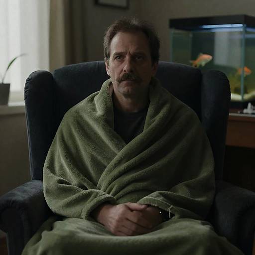 Cozy Portrait of a Middle-Aged Man