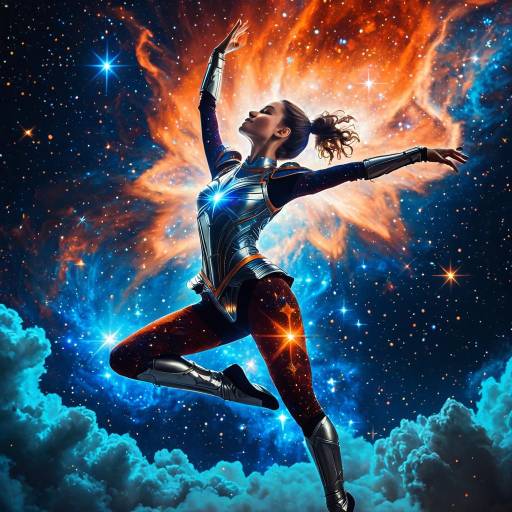 Galactic Knight in a Cosmic Ballerina Pose Galactic Knight in a Cosmic Ballerina Pose