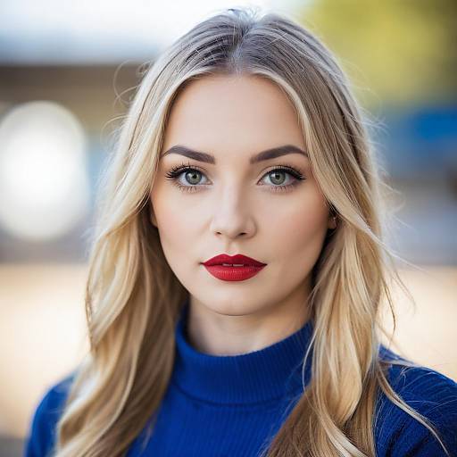 Photorealistic Portrait of Blonde Girl