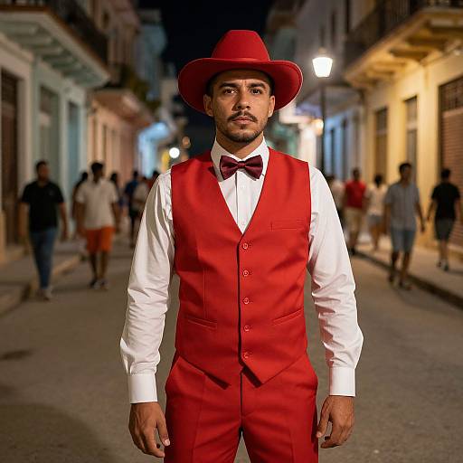 Havana Nights Man in Red Vest