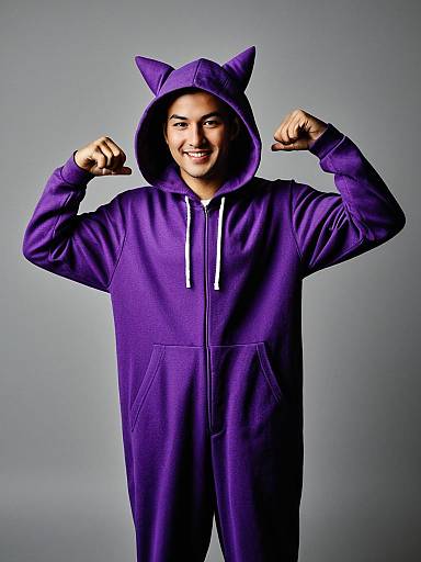 Purple Kool Aid Costume Solo Portrait