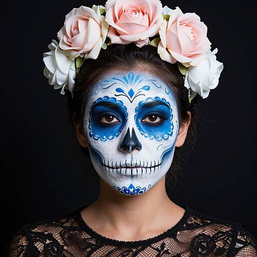 Elegant Day of the Dead Skull Makeup