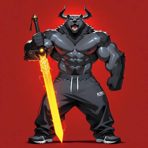 Muscular Anthro Bear with Cyber Enhancements Muscular Anthro Bear with Cyber Enhancements