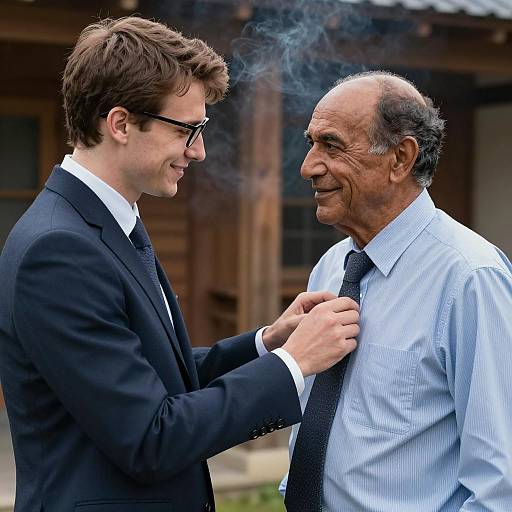 Portrait of Men in Suits with Smiles