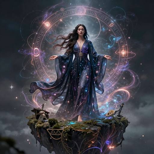 Ethereal Sorceress on Floating Island