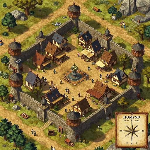 Fantasy DnD Village Map Design