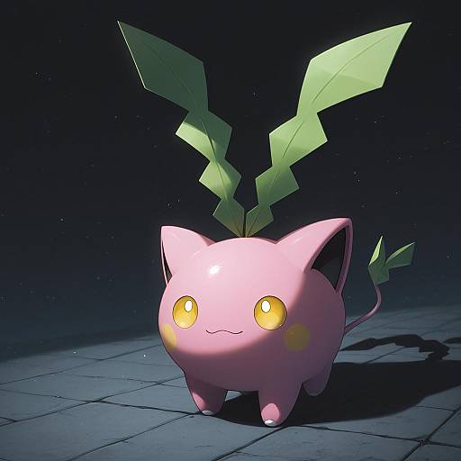 Illustration of Hoppip, pokemon in the style of Migihidari (puwako)