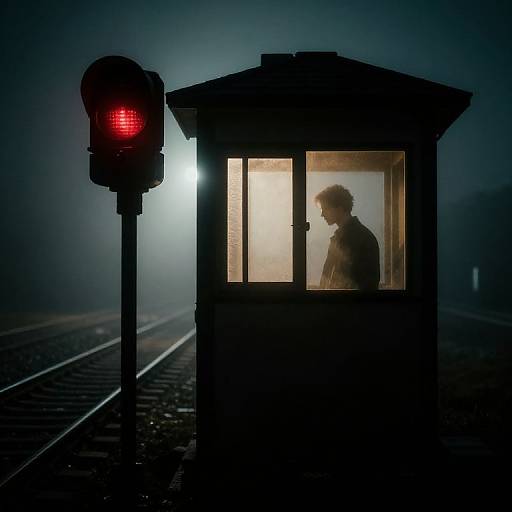 Moody Night Railroad Fashion Close-Up