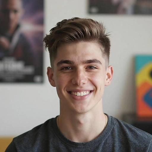 Modern Portrait of a Young Smiling Man