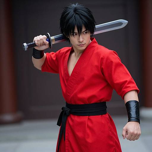 Street Fighter Luke Cosplay with Sword