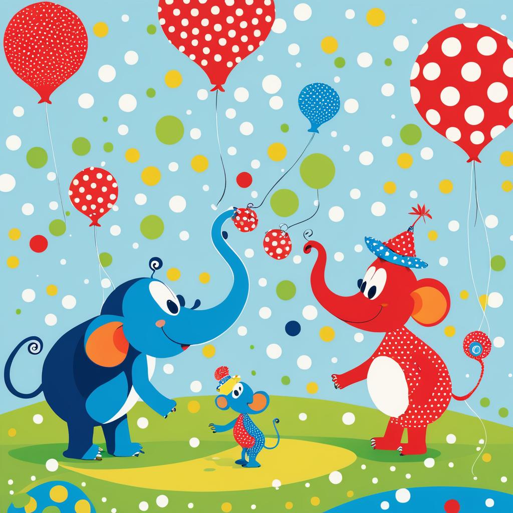 Playful Jungle Friends in Polka Dots