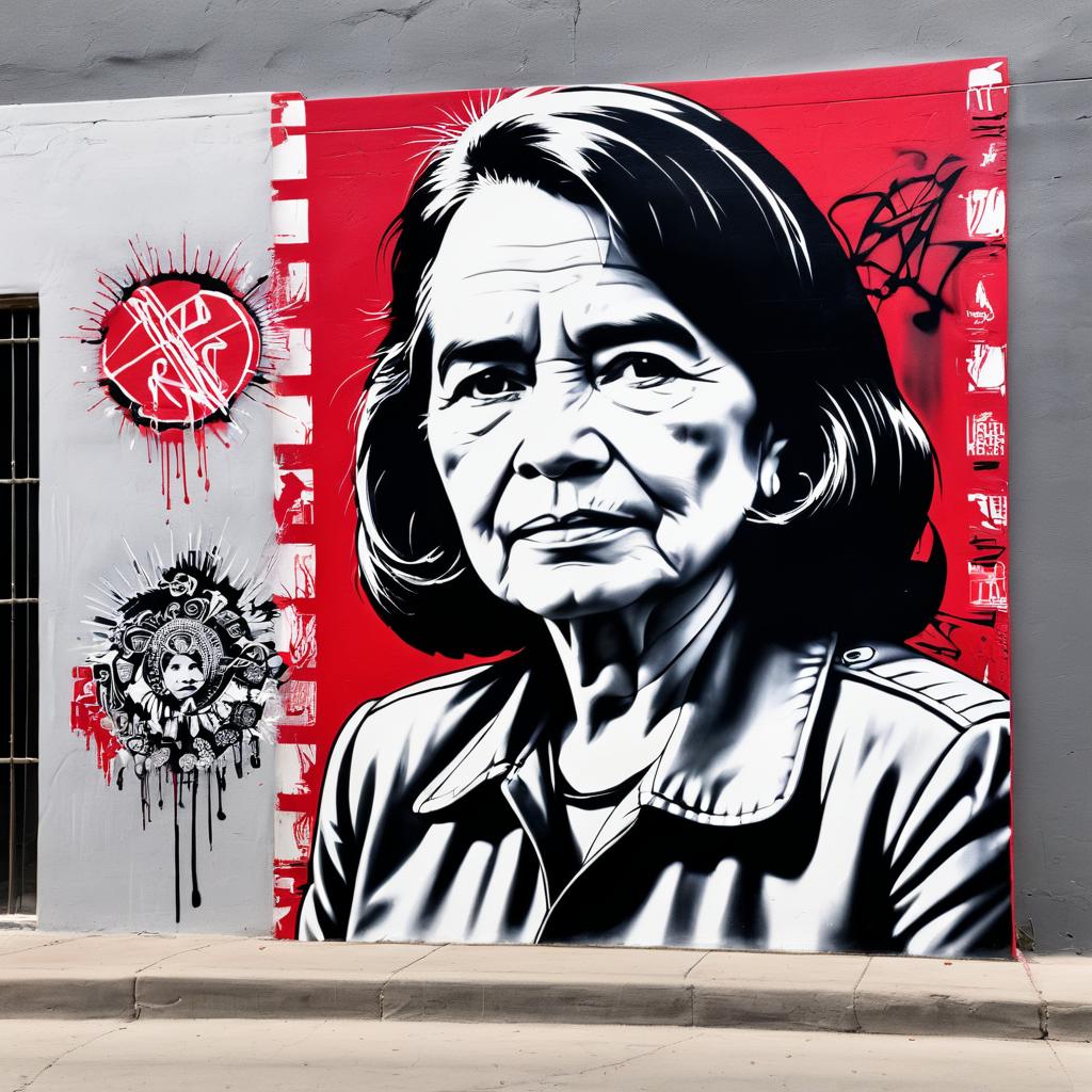 Monochrome Graffiti of Dolores Huerta