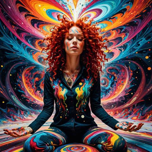 Psychedelic Ego Death Experience with Red-Haired Artist Psychedelic Ego Death Experience with Red-Haired Artist