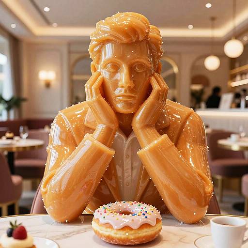 Donut Sculpture in Luxury Lounge