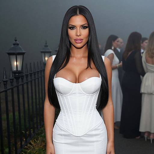 Mysterious Woman in Elegant Corset