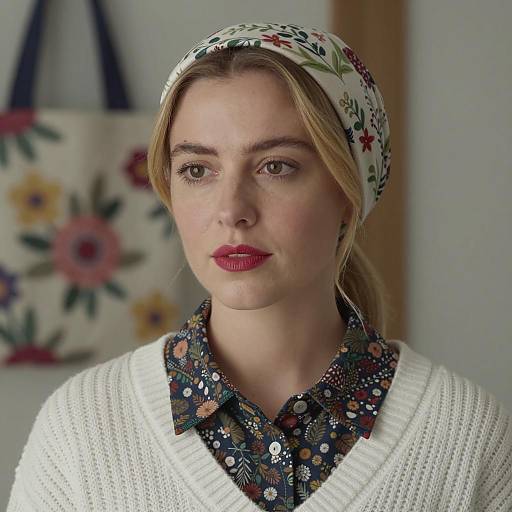 Chic Woman in Floral Accents