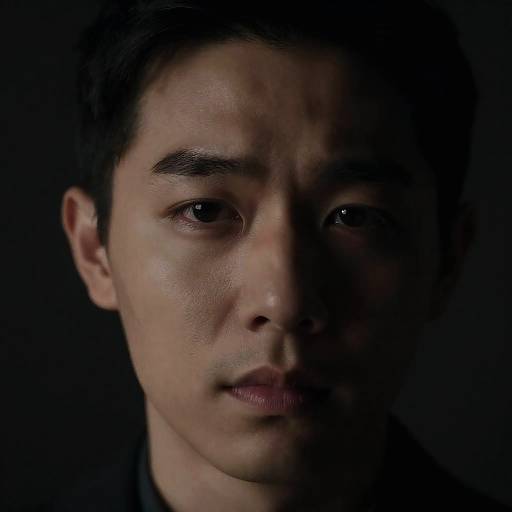 Dramatic Portrait of a Worried Man