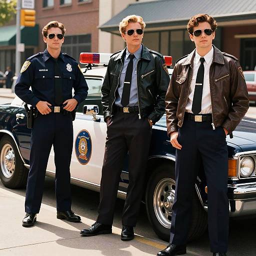 Retro 1980s Cops with Classic Cars
